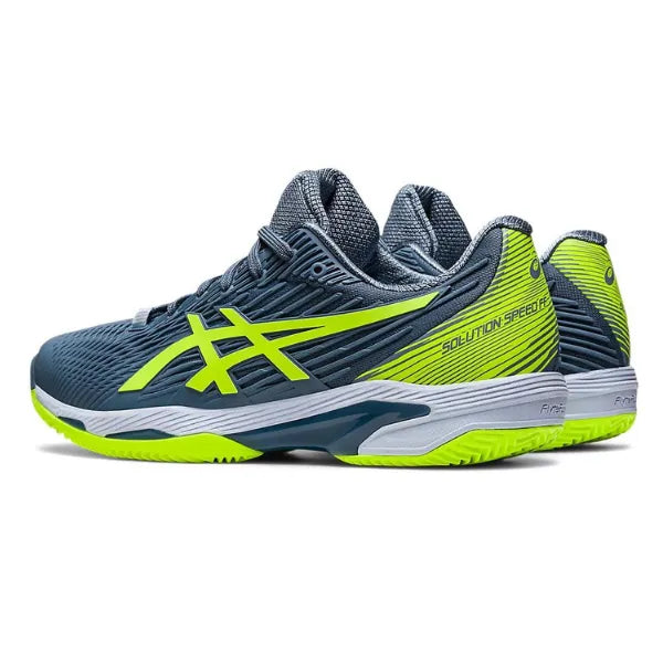ASICS SOLUTION SPEED FF 2 CLAY STEEL BLUE/HAZARD GREEN